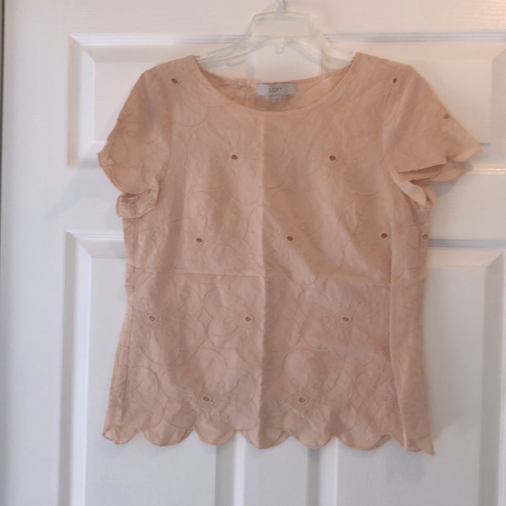 LOFT blouse with embroidered floral motif